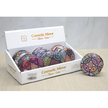 Taşlı Yuvarlak El Aynası Kalın Alk3751