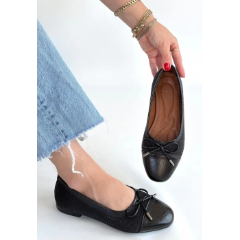 TAVSİYE EDİLEN GÜVENLİ SATICI Etya Siyah Cilt Babet Ayakkabı