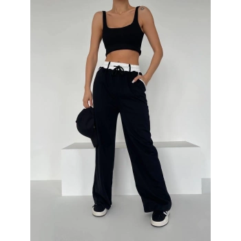 TAVSİYE EDİLEN GÜVENLİ SATICI Garnili bol paça pantolon