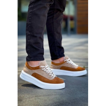 TAVSİYE EDİLEN GÜVENLİ SATICI KB-005 Kuback Vizon Taba Süet Bağcıklı  Günlük Erkek  Ayakkabı