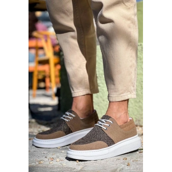 TAVSİYE EDİLEN GÜVENLİ SATICI KB-042  Kuback  Bağcıklı Taba Günlük Erkek Ayakkabı