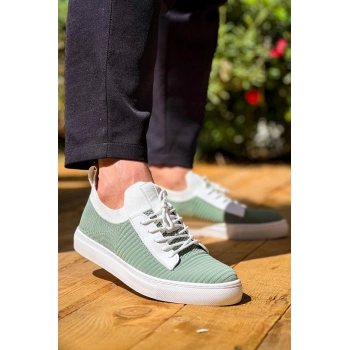 TAVSİYE EDİLEN GÜVENLİ SATICI KB-110  Kuback Yeşil Triko Yüksek Taban Bağcıklı Günlük Erkek Ayakkabı