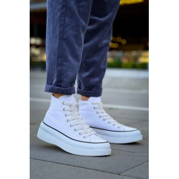 TAVSİYE EDİLEN GÜVENLİ SATICI KB-CX-3 Kuback Uzun Beyaz Keten Beyaz Yüksek Taban Spor Ayakkabı