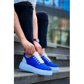 TAVSİYE EDİLEN GÜVENLİ SATICI KB-X10 Kuback Sax Süet Beyaz Yüksek Taban Günlük Spor Ayakkabı