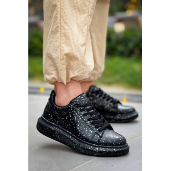 TAVSİYE EDİLEN GÜVENLİ SATICI KB-X500  Kuback Siyah Gold  Bağcıklı  Günlük Erkek  Ayakkabı