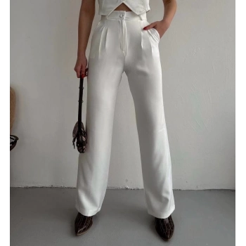 TAVSİYE EDİLEN GÜVENLİ SATICI Palazzo pantolon beyaz s23211