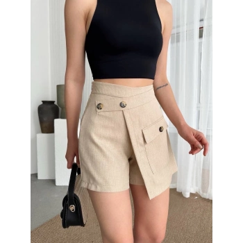 TAVSİYE EDİLEN GÜVENLİ SATICI Tek cepli şort etek