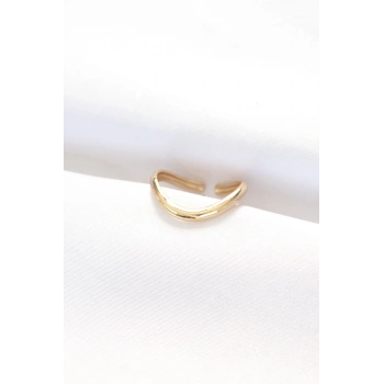 Yassı Gold Renk Ayarlanabilir Yüzük