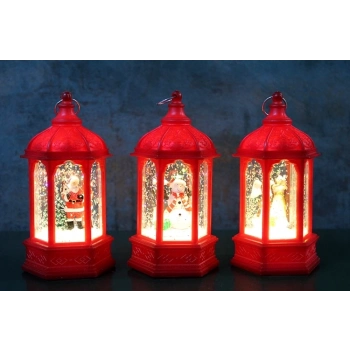 Yılbaşı Temalı Işıklı Kar Küresi Alk3218