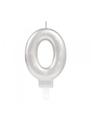 0 Rakamı Mum Gümüş Renk