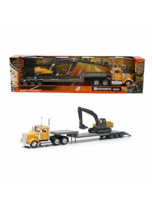 ® 1:43 Long Haul Kenworth Taşıyıcı Tır ve Ekskavatör