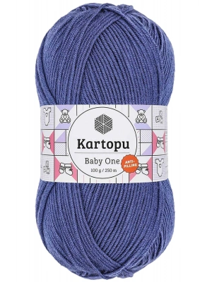 1 Adet Baby One Tüylenmeyen El Örgü İpi Yünü Açık Lacivert K604