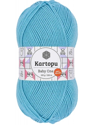 1 Adet Baby One Tüylenmeyen El Örgü İpi Yünü Turkuaz K576