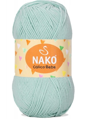 1 Adet Calico Bebe Pamuklu Bebek Ve Battaniye Örgü Ipi 13281 Su Yeşili