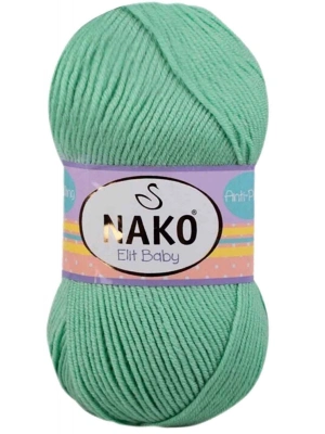 1 Adet Elite Baby El Örgü İpi Tüylenmeyen Bebek Yünü Siyam Yeşili 10001