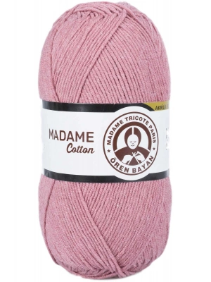 1 Adet Madame Cotton El Örgü İpi Yünü 100 gr 024 Gül Kurusu