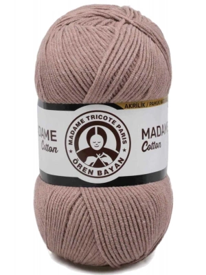 1 Adet Madame Cotton El Örgü İpi Yünü 100 gr 057 Açık Kahve