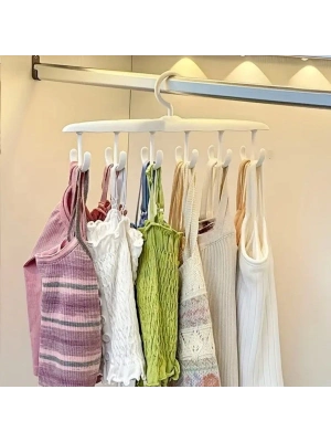 ® 1 Adet Yer Tasarruflu 6 Kancalı Plastik Dolap İçi Düzenleyici Pratik Askı