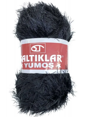 1 Adet Yumoş Sakallı El Örgü Ipi Yünü SİYAH