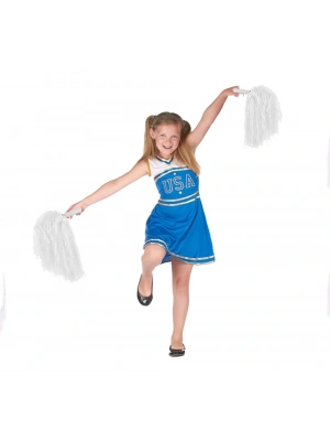 1 Çift ( 2 Adet ) Beyaz Renk 23 Nisan Gösteri Ponponu