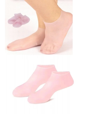 1 Çift Silikon Jel Topuk Nemlendirici Çorap Ayak Bakımı Çatlama Koruyucu Krem Çorabı