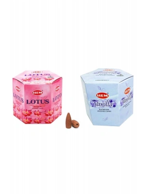 10 Adet Geri Akış Backflow Şelale Tütsü Konisi Tütsü Back Lotus Vanilla