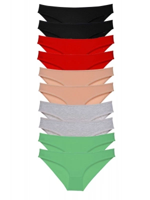 10 adet Süper Eko Set Likralı Kadın Slip Külot 502