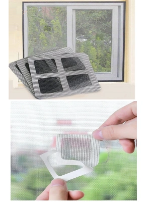10 Adet Yapışkanlı Kesilerek Kullanılabilir Yırtık Kapı-pencere Sinekliği Onarım Tamir Bandı