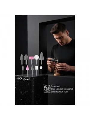 ® 10lu Dremel Ve Matkap Ucuna Taşlama Seti - 3mm+6mm Şaft Profesyonel Oyma, Şekillendirme ve Rötuş Uçları