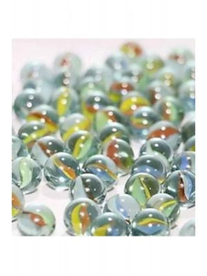 100 Adet Karışık Renk Cam Misket Bilye Oyuncak Cam Bilya Gülle