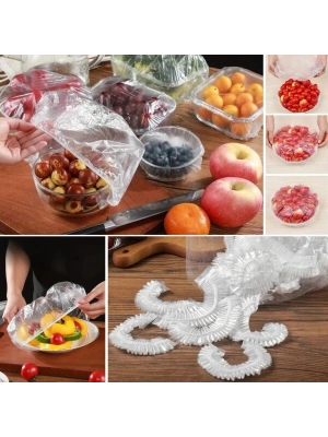 ®  100 Adet Tazeliği Koruyan Tencere ve Tabak Bonesi  Çok Amaçlı Kullan At Tabak Bonesi