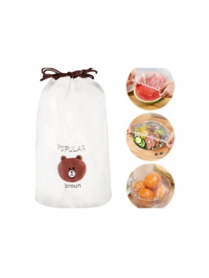 100 Adet Tazelik Koruyucu Tabak Tencere Gıda Bonesi  Çok Amaçlı Pratik Kapak Tencere Bonesi