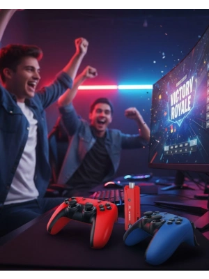 ® 10K HD Android Oyun Konsolu 64GB Çift Kumandalı TV Stick