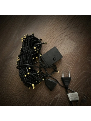 10m 100 LED Damla Uçlu Gün Işığı Siyah Kablo