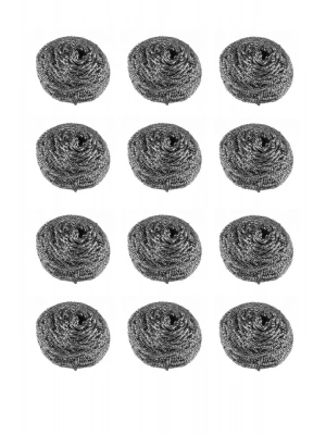 12 Adet Paslanmaz Bulaşık Teli Endüstriyel Boy 10 gr