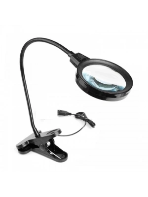 12 Led Clipslı Işıklı Büyüteç,işıklı Masa Lambası Çalışma Lambası
