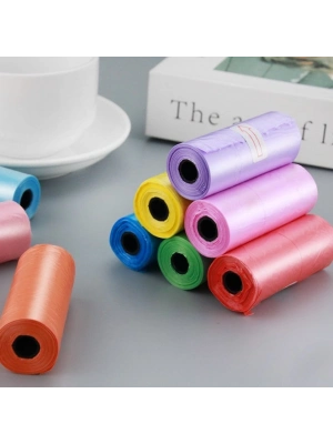 12li Köpek Dışkı Poşeti Düz Renkli Set