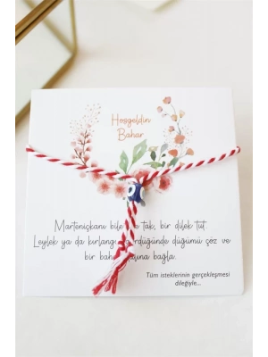 12li Paket Marteniçka İp Bileklik - Kırmızı