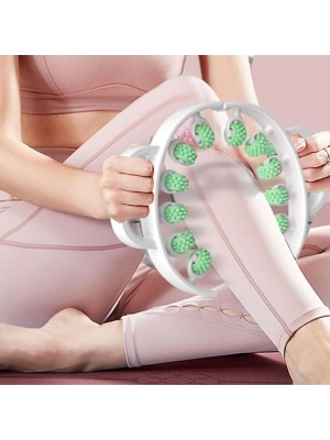 ®  12 Tekerlekli Ayarlanabilir Bacak,Bel ve Kol Masaj Aleti – 360° Tam Daire Derin Doku Kas ve Lenfatik Masaj Silindiri