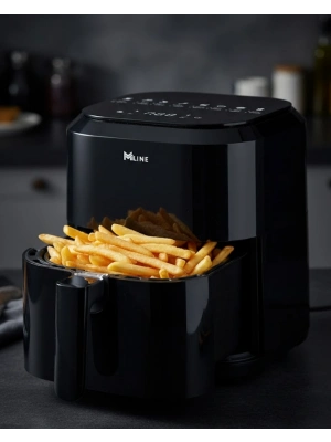 ® 1360W Güçlü 4 Litre Kapasiteli Dokunmatik Cam Hazneli Airfryer