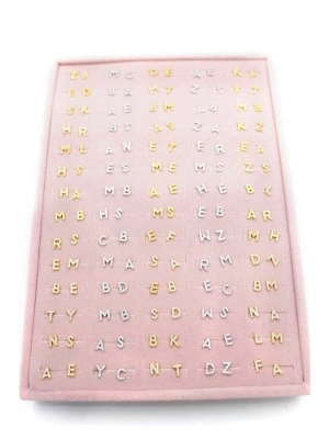 140lı Standlı Harf Tragus Küpe - ÇOK RENKLİ