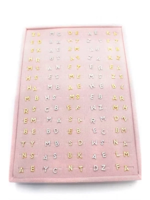 140lı Standlı Harf Tragus Küpe - ÇOK RENKLİ