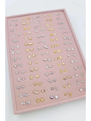 140lı Standlı Tragus Küpe - ÇOK RENKLİ