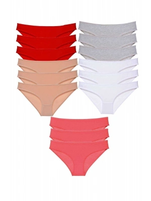 15 adet Süper Eko Set Likralı Kadın Slip Külot 522