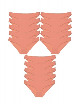 15 adet Süper Eko Set Likralı Kadın Slip Külot Pudra