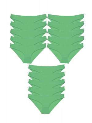 15 adet Süper Eko Set Likralı Kadın Slip Külot Yeşil