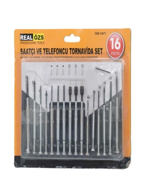 16 Parça Hassas Tornavida Seti Saatçi ve Telefoncu Tornavidası