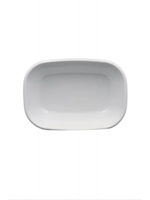 17 Cm Melamin Kare Kayı Tabak Royaleks-054