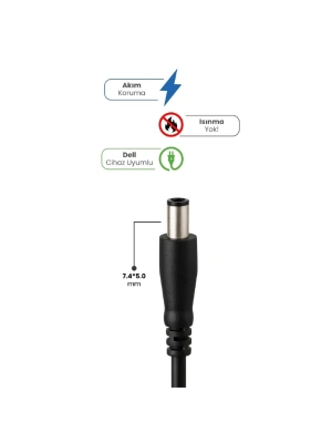 19.5V 4.62A 7.4 * 5.0mm 90W DELL İçin Laptop Adaptör