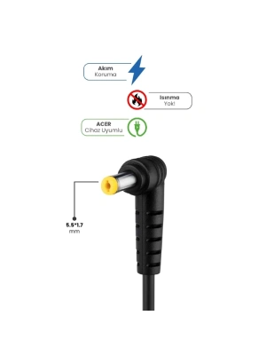 19V 4.74A 5.5 * 1.7mm 90W ACER İçin Laptop Adaptör